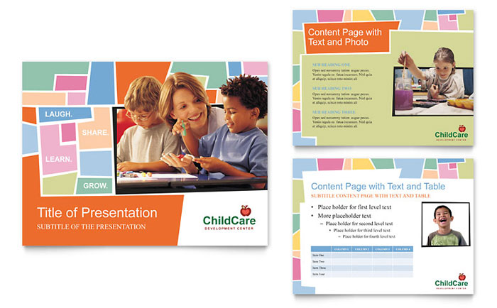 preschool kids day care powerpoint presentation template daycare templates