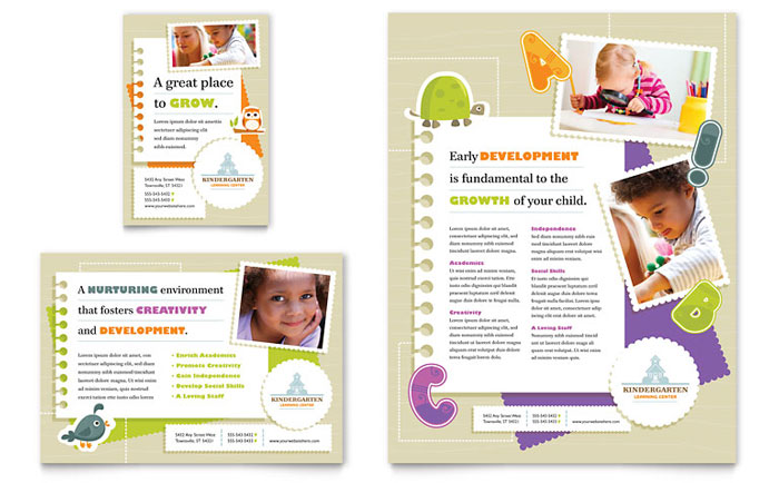 kindergarten flyer template
