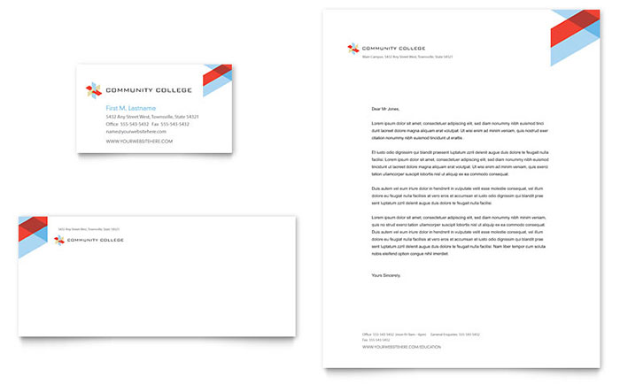 college university letterheads templates graphic designs college template