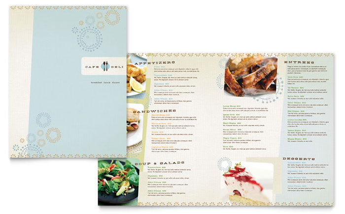 deli menu template
