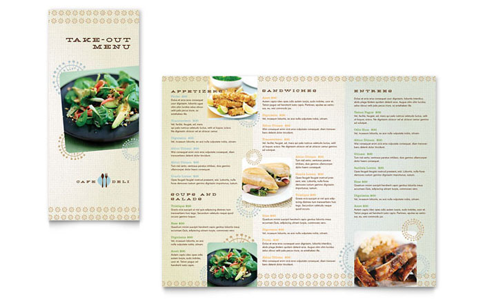 deli menu template