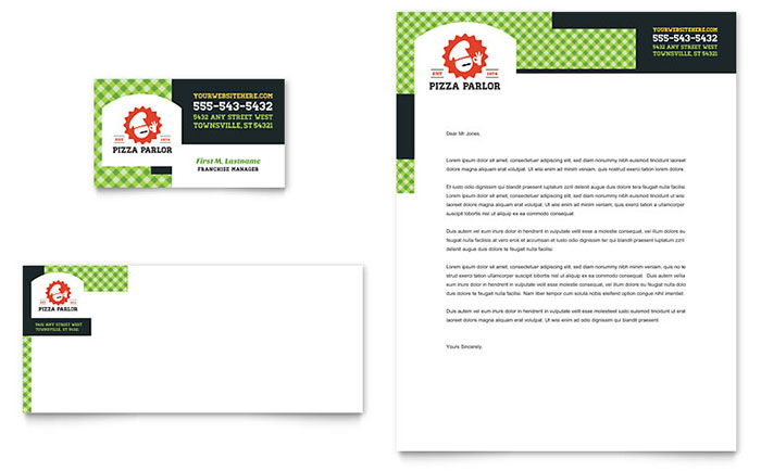 Pizza Parlor Menu Template Design