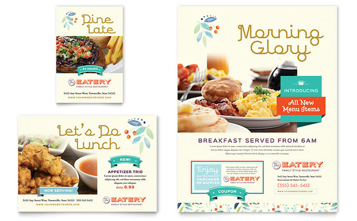 family restaurant flyers templates