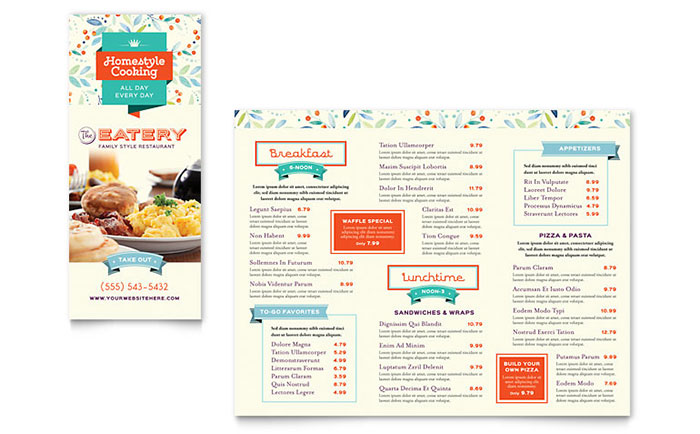 restaurant menu templates menu designs food menus