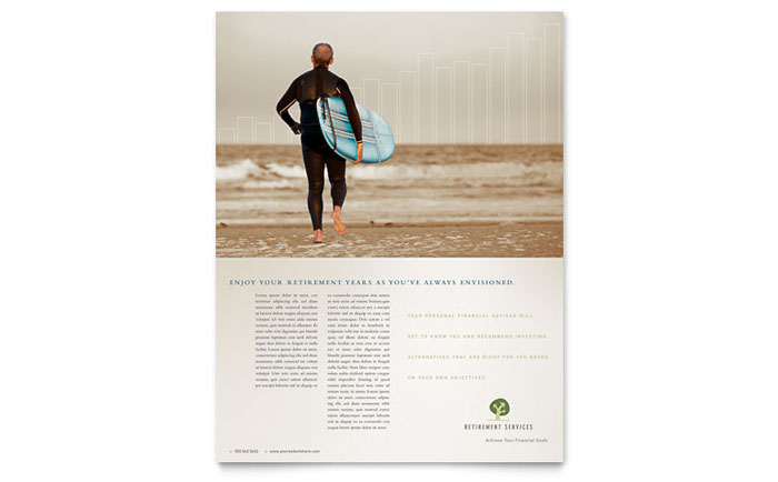 retirement flyers templates