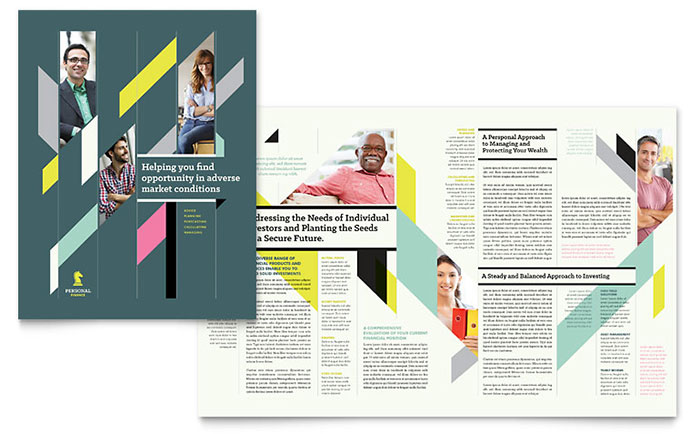 personal finance brochure template design