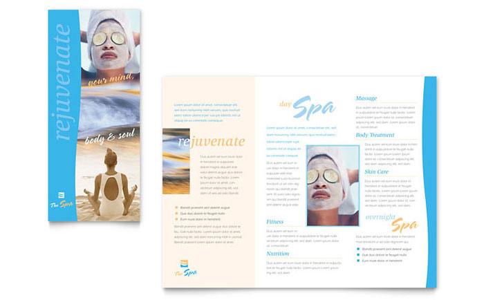 formal letterhead template. Beauty Spa Brochure Template