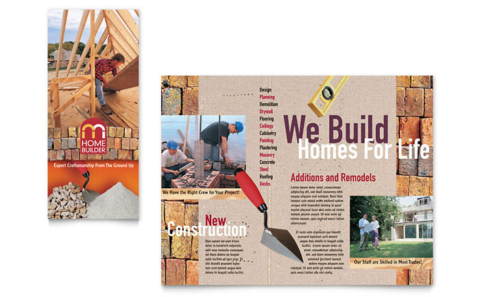 home builder contractor flyer ad template design cleaning company flyers template