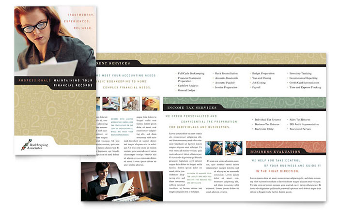 bookkeeping accounting services brochure