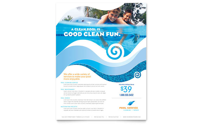 swimming pool cleaning service flyer template design cleaning flyers templates