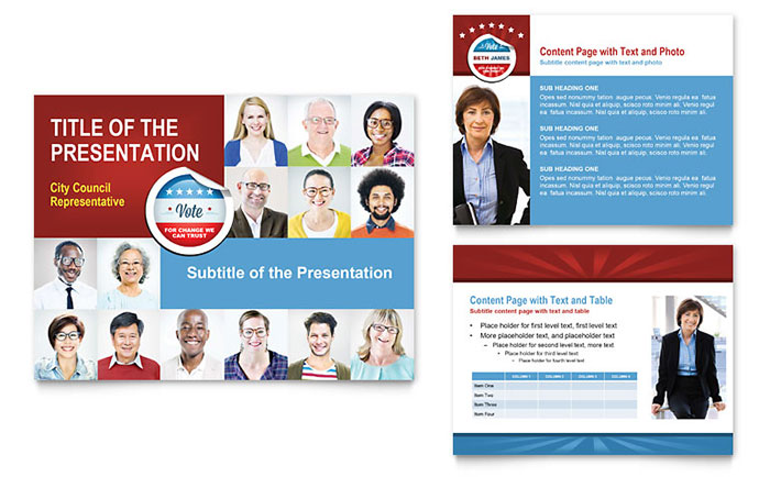 political candidate powerpoint presentation template design