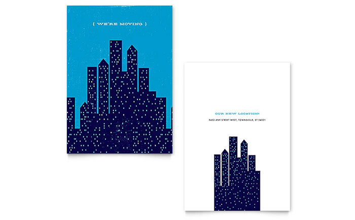 moving announcements templates brochures flyers business cards