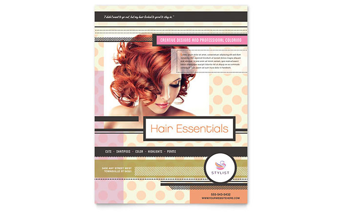 Hair Salon Marketing Brochures Flyers Business Cards