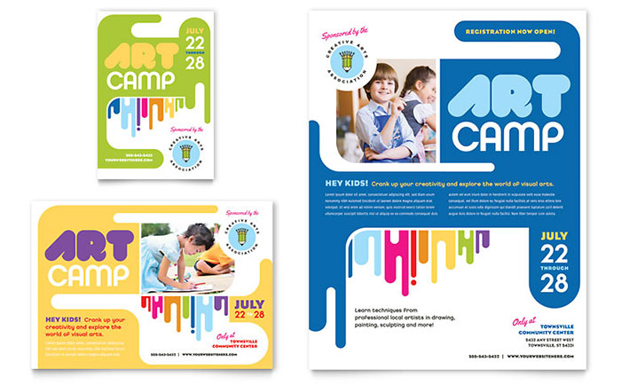 art classes templates brochures flyers business cards crafts classes for kids flyers
