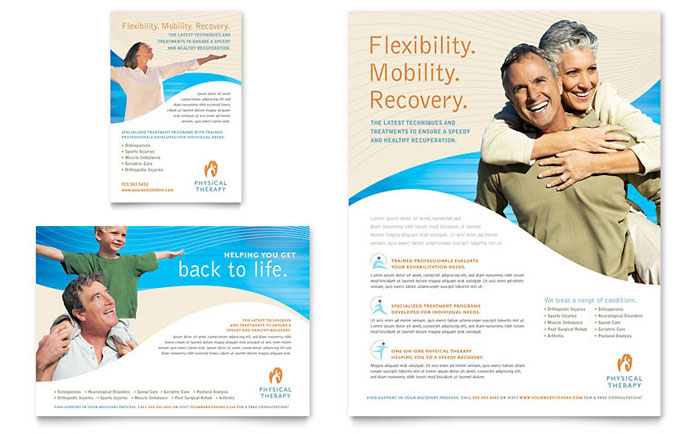 physical therapist flyer ad template design health flyer templates free