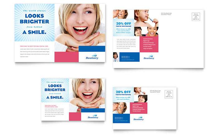 publisher postcard template