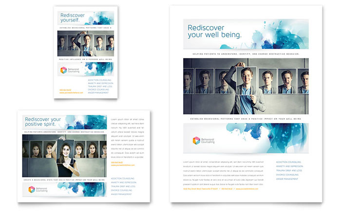 behavioral counseling brochure template design counseling brochure templates