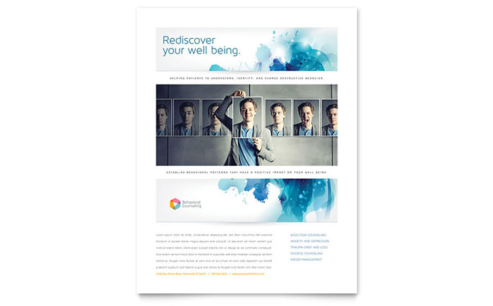 counseling templates brochures flyers business cards counseling services flyers