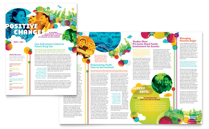non profit for children newsletters templates graphic designs