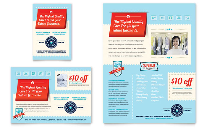 Laundry Services Flyer Template Design Flyer Ad 99 Laundry Services Brochure Template Design