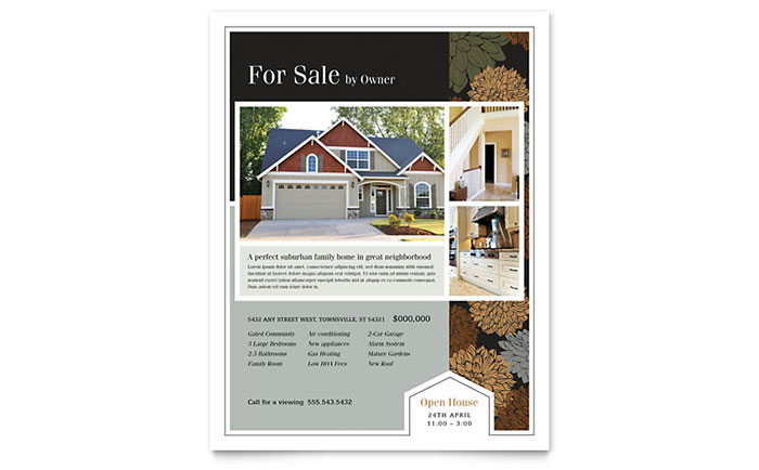 real estate flyers templates design examples
