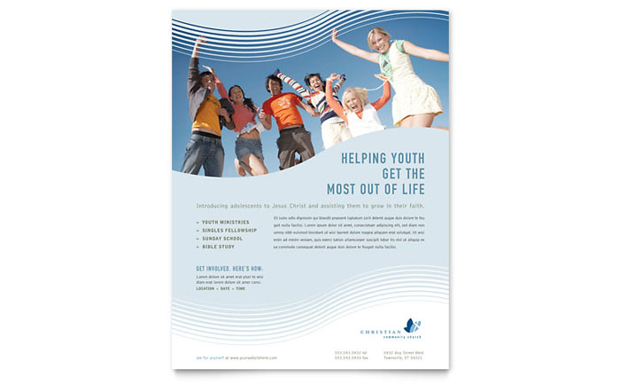 religious organizations flyers templates design examples