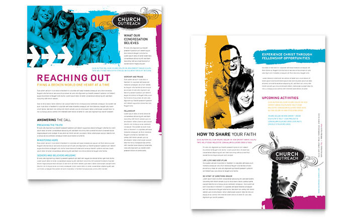church outreach ministries brochure template design brochures templates free