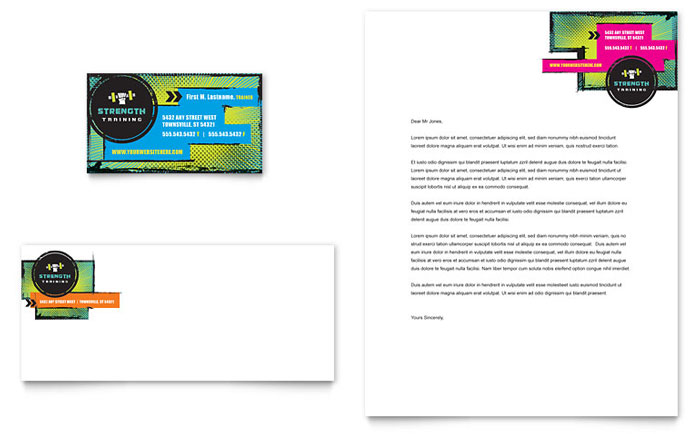 sports fitness business cards templates design examples