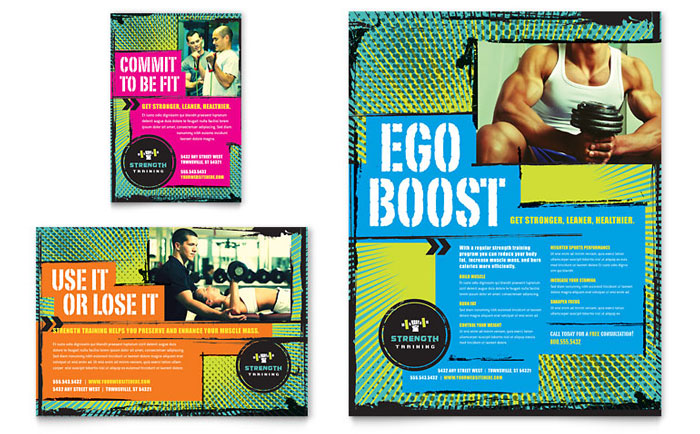 charity run flyer ad template design