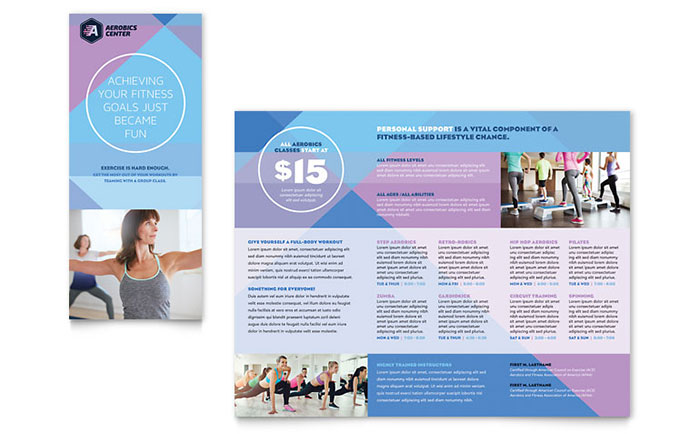 sports health club brochure template design fitness brochure templates