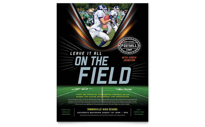 football training flyer template design who makes flyers