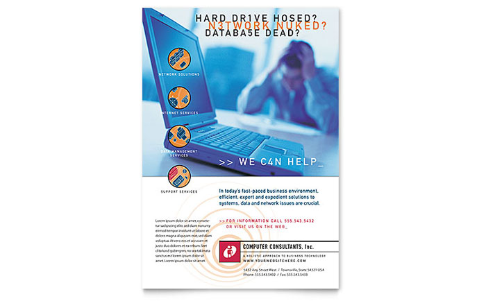 computer repair leaflets templates graphic designs computer repair ad template