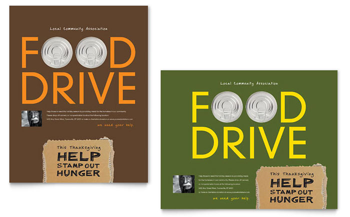 drive templates food drive fundraiser poster template design drive templates food drive fundraiser poster template design