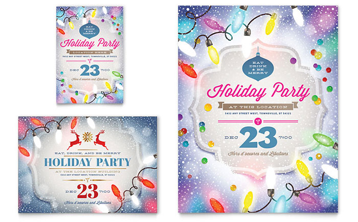 Holiday Party Flyer & Ad Template