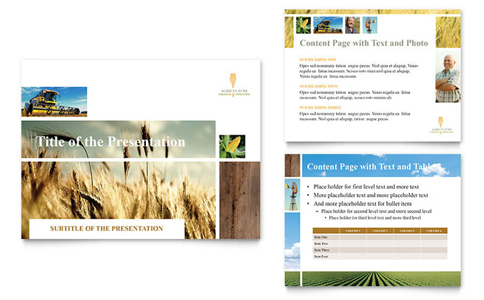 farming agriculture powerpoint presentation template design