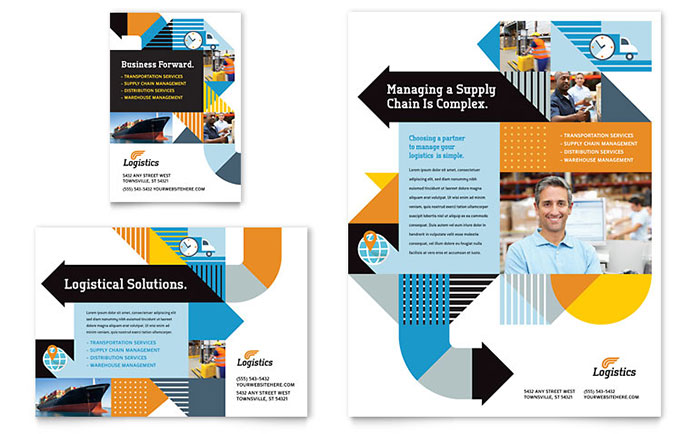 Logistics Management - Flyer & Ad Design Example