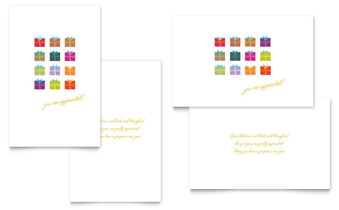 christmas presents greeting card template design christmas present card template
